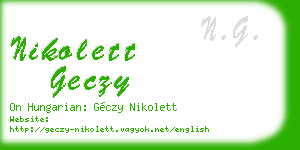 nikolett geczy business card